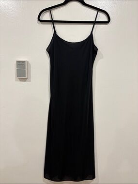 Marks & Spencer Black Slip Night Dress with Spaghetti Straps